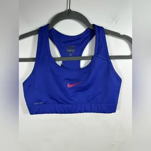 Nike Pro Dri-Fit Sports Bra Blue Racerback Athletic‎ Training Women’s S thumbnail 2