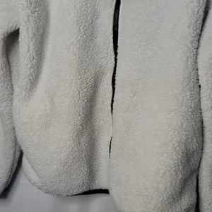 PINK - Victoria's Secret Limited Edition white teddy zip up no hood jacket sz Medium thumbnail 2