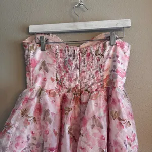 LULUS Pristine Cutie Floral Organza Bustier‎ Midi Dress thumbnail 4