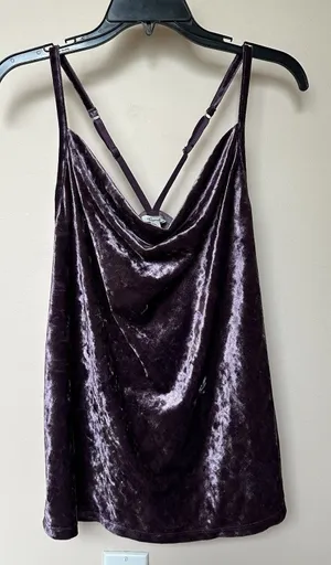 Soma Velvet Cami Tank Top Lg Purple Plum Whimsigoth Luxe Soft Grunge Y2K thumbnail 1