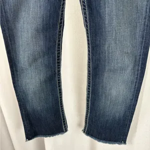 Women’s BKE STELLA Cropped Raw Hem Jeans‎ Sz 27 Fade Whisking Low Rise EUC thumbnail 3