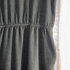 Black Sleeveless Midi Dress with Drawstring Waist Size L thumbnail 11