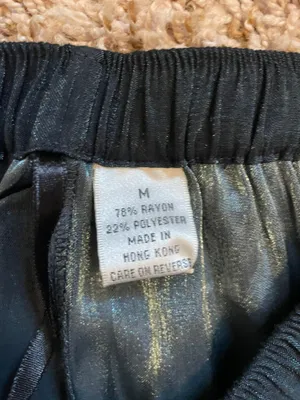 Black Shiny High Waisted Pants Size M thumbnail 5