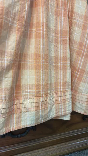 American Eagle orange gingham sundress thumbnail 3