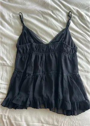 No Boundaries Black Tank Lace Top thumbnail 2