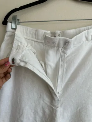 Abercrombie & Fitch White Linen Lined Blend Trousers Pant Size 27/4 thumbnail 8