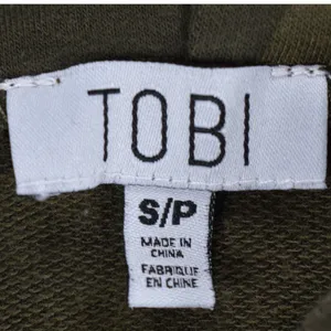 Tobi Womens Camo Cropped Hoodie Green Camouflage Bell Sleeve Pullover Small thumbnail 5