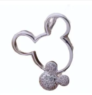 Mickey Mouse Pendant Necklace Silver thumbnail 1