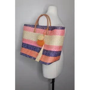 NWT! ANTHROPOLOGIE Pomaria Tassel Tote Straw Colorful Beach Pool Resort Vacation thumbnail 12