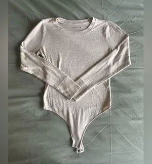 Abercrombie & Fitch Soft A&F Cozy Cream Long Sleeve Bodysuit thumbnail 1