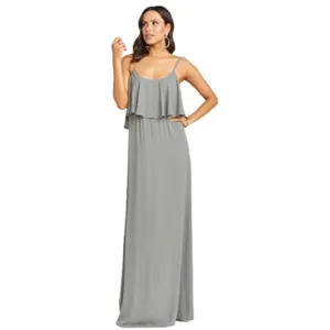 Show Me Your Mumu Caitlin Formal Ruffle Maxi Dress Size‎ Small in Charcoal thumbnail 2