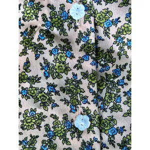 Women's Levis XL Delany Button Front Blouse Flowy Satin Floral thumbnail 6