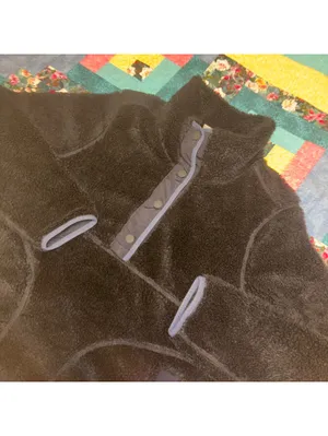 L.L.Bean Sherpa Fleece Sweater Woman’s XL Reg Black Pullover Jacket Outdoor thumbnail 5