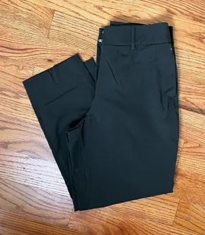 H&M Olive Green Crop Dress Pants thumbnail 1