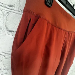 Lands End Everyday Active Pants L Rust Pull On Stretch Pockets Athleisure thumbnail 7