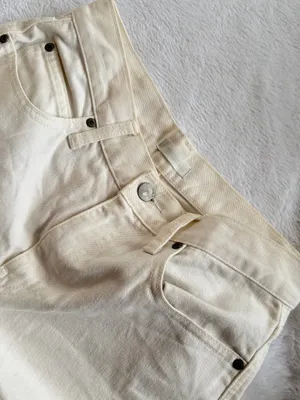 Uniqlo Cream Wide-Leg Pants High Waisted thumbnail 3