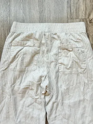 Old Navy Linen Pinstripe Straight Leg Pull On Pants Summer Breathable Size M thumbnail 8
