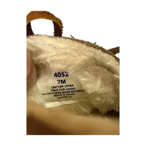Minnetonka Cally Moccasin Slippers Womens 7M Brown Leather Faux Fur Cozy Cabin thumbnail 9