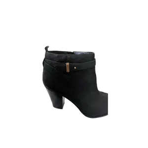 Ann Taylor Boots Black leather belted Ankle Heeled Boots Size 7.5 thumbnail 3