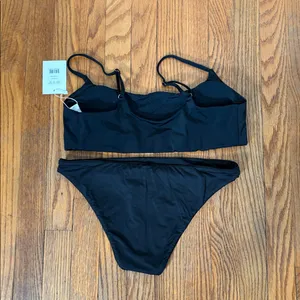 Andie Bikini Set Maui Top Cheeky Bikini‎ Bottom Black size M NWT thumbnail 6