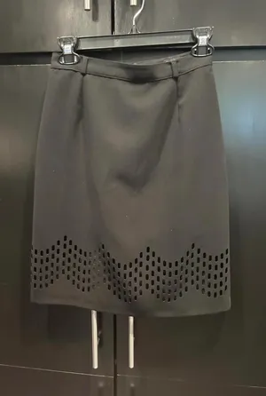 Stylish Black Skirt with Laser Cut Design by Donizetti thumbnail 1