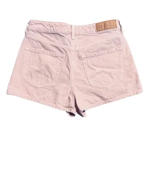 PacSun High Rise Festival Pale Pink Denim Jean Shorts Cotton Pockets Size 27 thumbnail 4