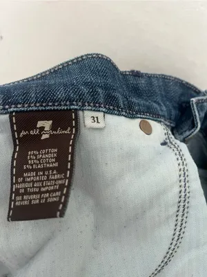 7 For All Mankind Women’s Faded Blue Straight Leg Jeans thumbnail 10