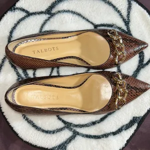 Talbots Size 8 Snakeskin Kitten Heels thumbnail 6