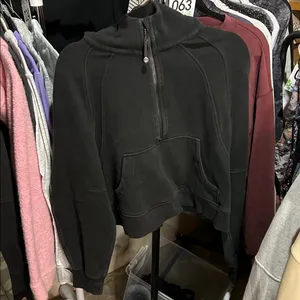 75. Lululemon Scuba Oversized 1/2 Zip Hoodie Black thumbnail 3