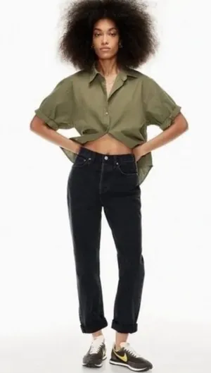Aritzia Denim Forum The BF High Rise Loose 28L in Black Women’s Size 24 Cotton thumbnail 1