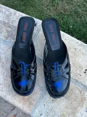Vintage (rare) blue sporty kitten heels thumbnail 2