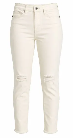Pilcro & the Letterpress Anthropologie Jeans Womens 27‎ Cream High Rise Slim thumbnail 1