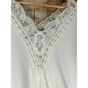 Vtg 80s Christian Dior Saks Fifth Avenue Lace Nightgown Cream White Slip Dress thumbnail 2