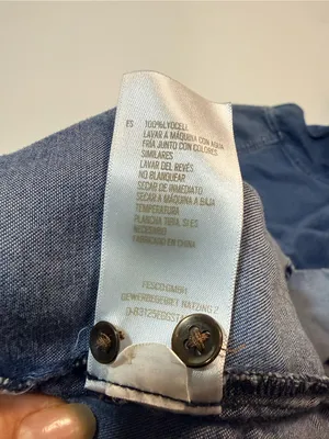 Fossil Blue Denim Shirt Dress size L thumbnail 9