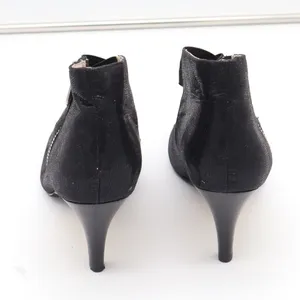 Adrienne Vittadini Pumps Womens 9 Tigress Black Snakeskin Embossed Zip Excellent thumbnail 4