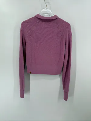 Lululemon Collared Merino Wool-Blend Sweater Dahlia Mauve SZ medium thumbnail 6