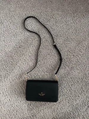 Kate Spade Purse Black Crossbody Leather thumbnail 8