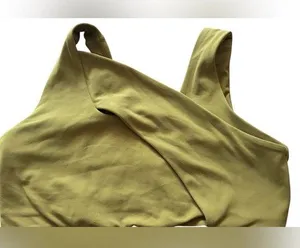 Lululemon Nulu Cross Front Bra size 12 sage green run gym workout thumbnail 1