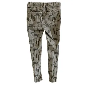 Free‎ People Women's Green Long and Lean Edgy Camo Skinny Denim Jeans - 27 thumbnail 10