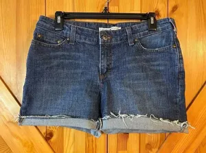 Tommy Hilfiger Dark Wash Denim Shorts Size 8 READ (8717) thumbnail 1