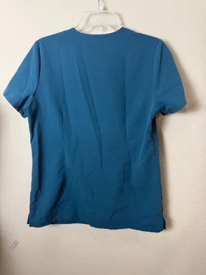 FIGS Casma Three Pocket Scrub Scrubs Top Teal Size Small thumbnail 5