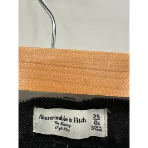 Abercrombie & Fitch The Skinny High Rise‎ Black Ankle Slit Jeans 25/0S DZ15 thumbnail 6