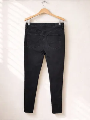 American Eagle Outfitters Black Skinny High-Rise Jeans thumbnail 3