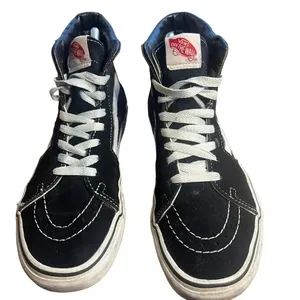 Vans Sk8-Hi Black‎ Suede High Top Rose Embroidered Unisex Sneakers M6.5 / W8.0 thumbnail 5