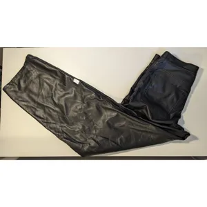 RTR Levi's Black Faux Leather Baggy Straight Pants Size 27 4 Solid black thumbnail 10
