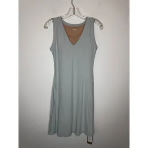 OGL Eco SkinKiss Light Blue Draped Neck Midi Tank Dress Small S Brami thumbnail 2