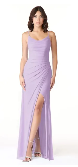 Azazie Deandra lilac dress thumbnail 1