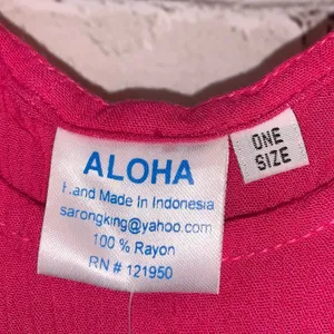 Aloha Pink Hawaiian Maxi Dress One Size Floral‎ Sleeveless Beach Resort NWT thumbnail 3