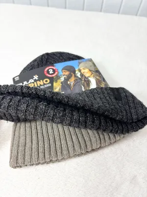 Bula‎ Merino Wool Polartec Fleece Band Liner Unisex Rib Knit Beanie Set of 2 thumbnail 3