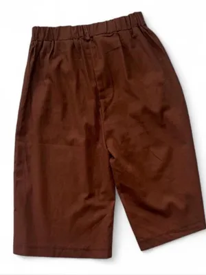 Brown wide leg shorts in a size L thumbnail 3